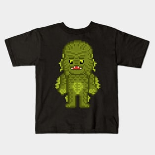 Pixel Monster Lagoon Creature Kids T-Shirt